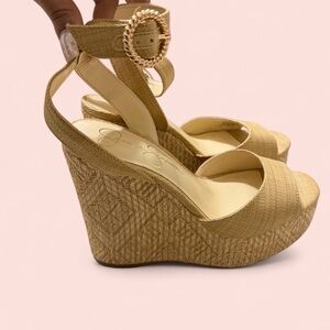 Jessica Simpson raffia wedges